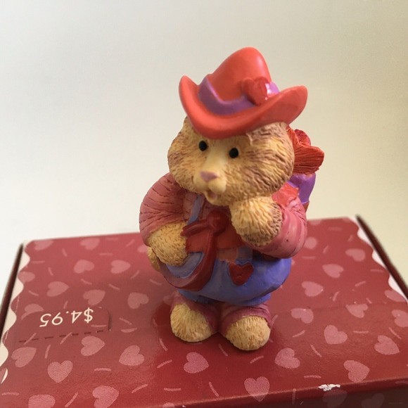 Hallmark Merry Miniature Valentine's 1997 Cupid Cameron Cat Figurine - Picture 1 of 4